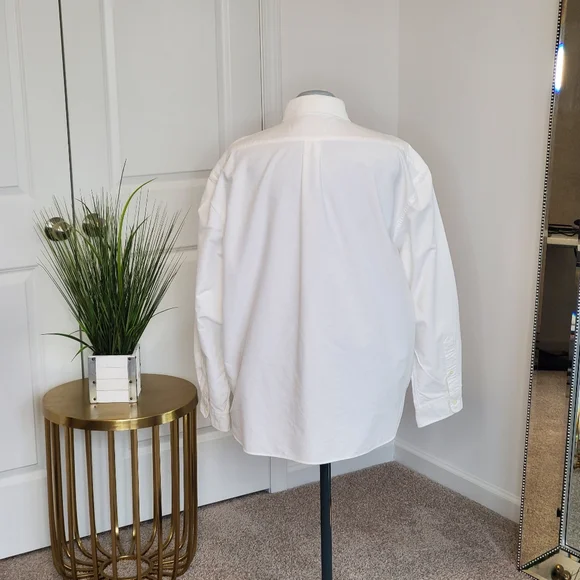 Ralph Lauren White Oversized Dress Shirt with Long Sleeves - Picture 3 of 8